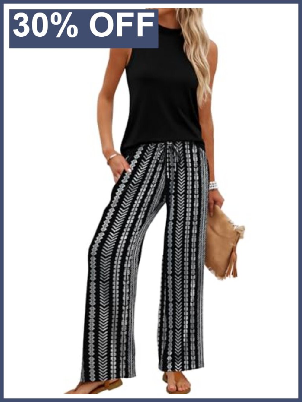 Wide Leg Pant Set Cropped Mock Neck Top 2 Piece